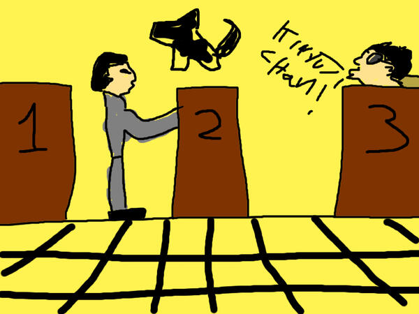 Kiryu working at Netto