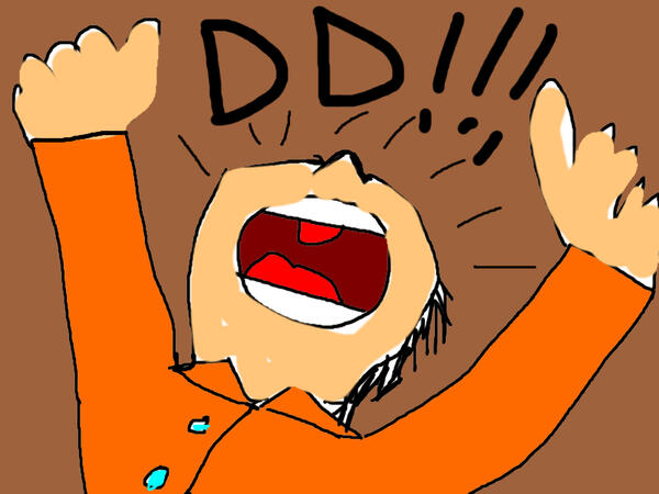 Oswaldo screaming with joy